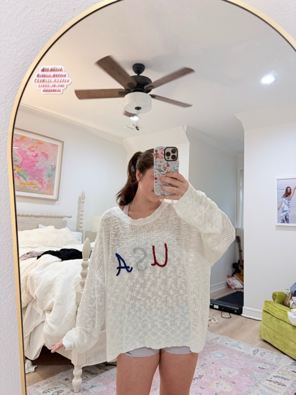 Gilli White Knit Crewneck Sweater